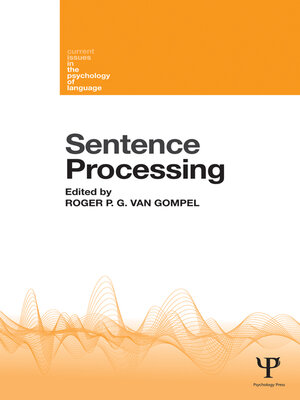 cover image of Sentence Processing